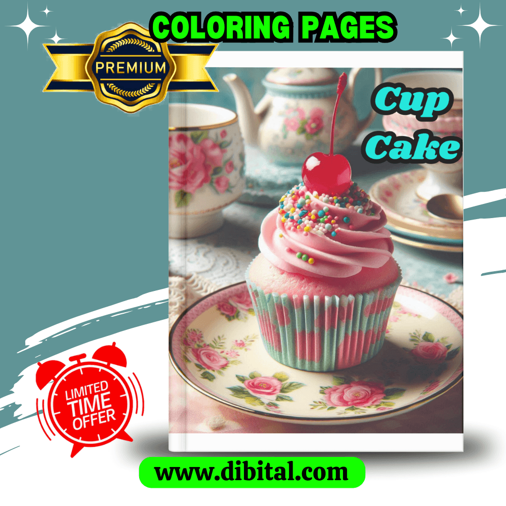 Cupcake coloring sheet