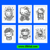 Hello Kitty Coloring sheets