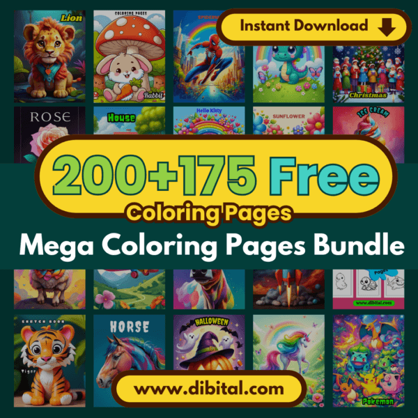 375+ Coloring Pages Bundle – Endless Fun for All Ages! 2025
