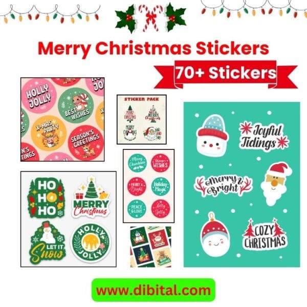 Merry Christmas Stickers bundle