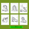 Unicorn Coloring pages