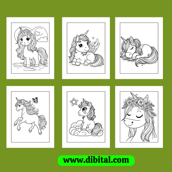 Unicorn Coloring Sheets