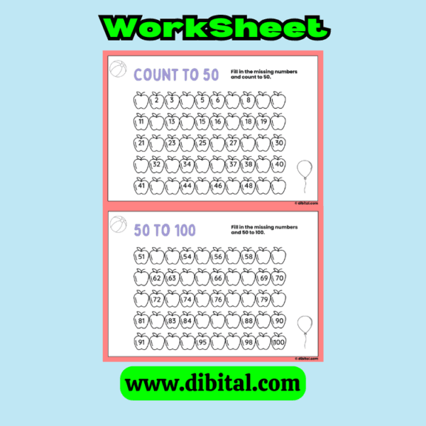 Count-to-100 Worksheets for Kids mock 2