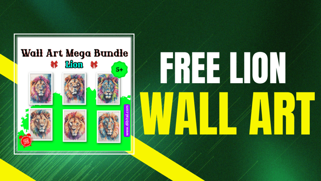 Free Lion Wall Art Prints Best Instant Download