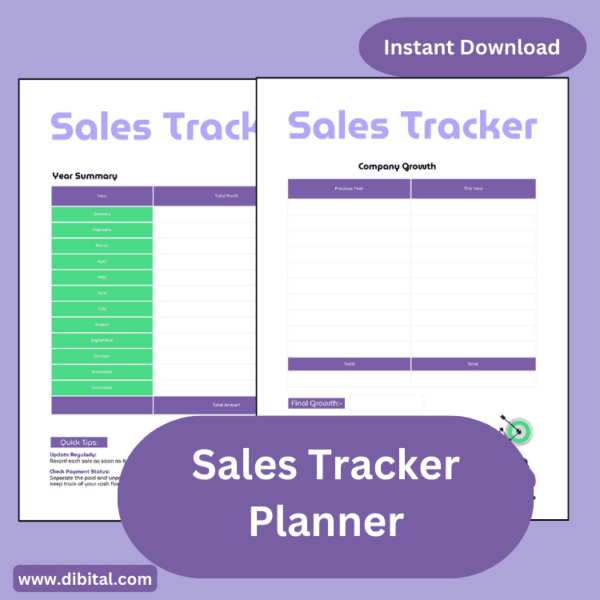 Sales Tracker Planner - Organize & Grow Your Sales Mock 2
