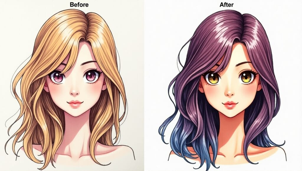 10 Best Advanced Coloring Techniques for Adults Coloring Pages before after