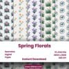 15 Seamless Spring Floral Patterns Mock