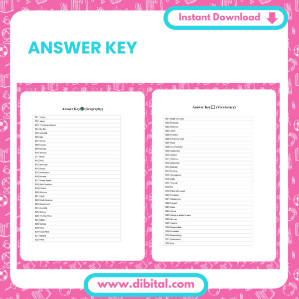 1600+ Educational Questions for Teens (Ages 13-16) – Challenging PDF Quiz Book Mock 4