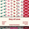 Day of Love - valentine’s Seamless Patterns Mock