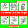 20 More Cute Rose Coloring Pages – Printable Floral Fun (Part 2) Mock 1