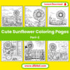 25 More Cute Sunflower Coloring Pages – Printable Floral Fun (Part 2) Mock 2