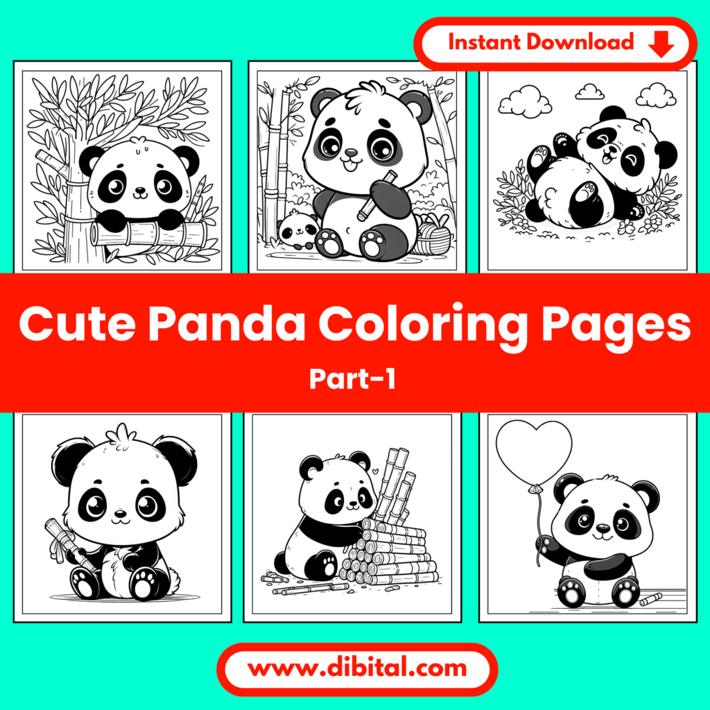 30 Cute Panda Coloring Pages – Printable Fun for All Ages (Part 1) Mock 1