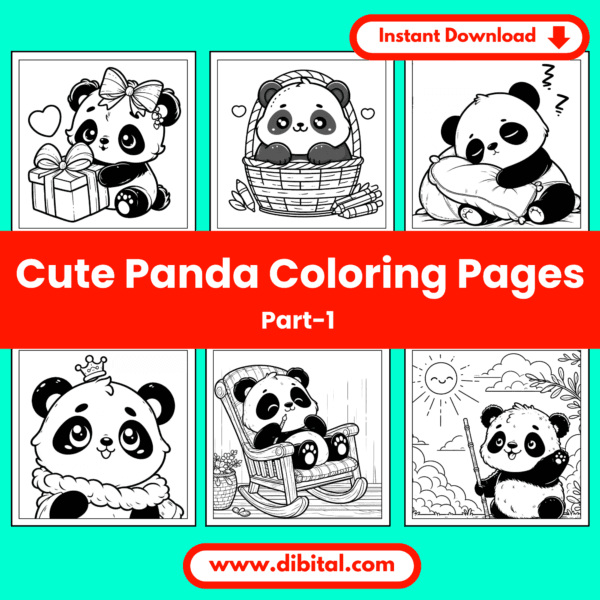 30 Cute Panda Coloring Pages – Printable Fun for All Ages (Part 1) Mock 2