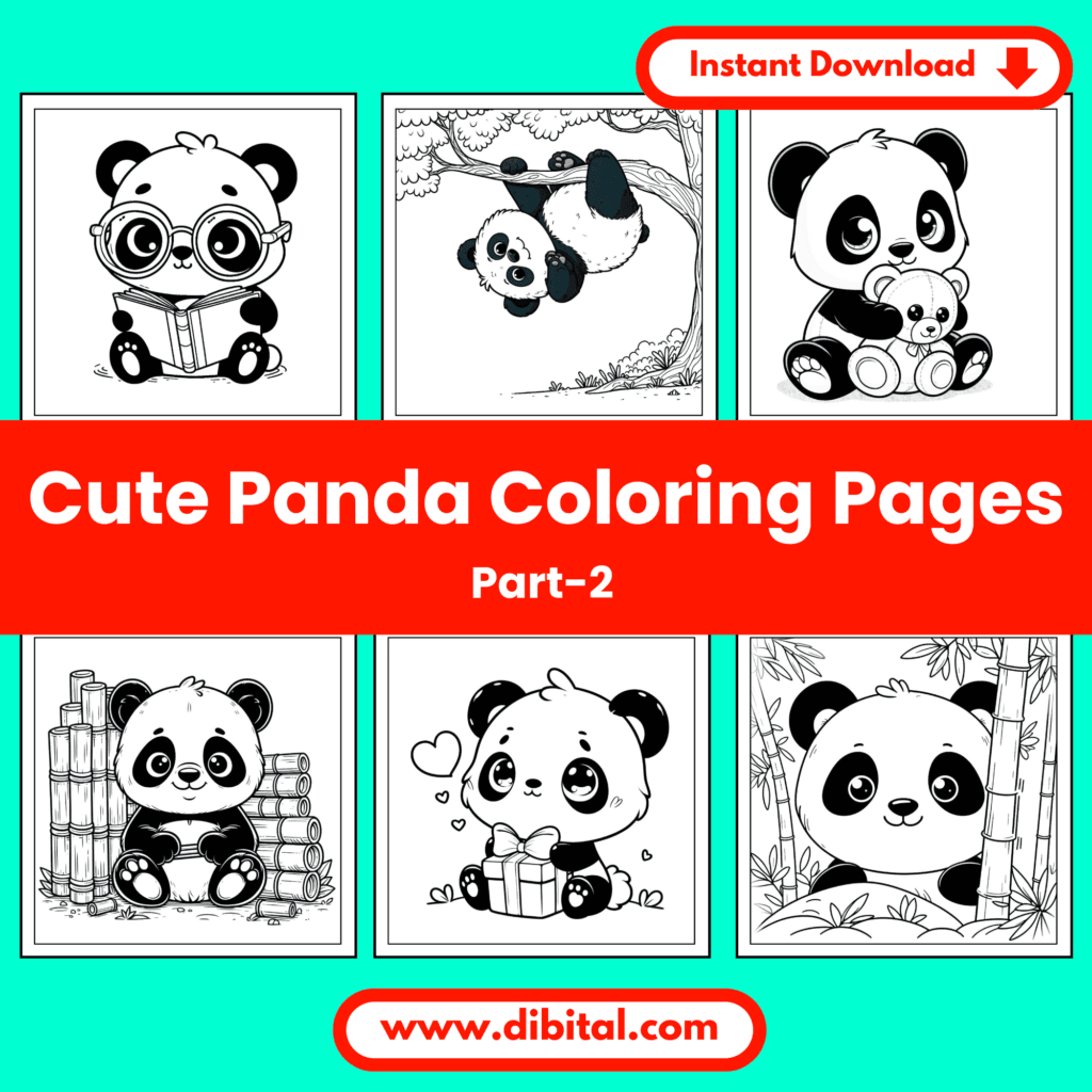 30 Cute Panda Coloring Pages – Printable Fun for All Ages (Part 2) Mock 1