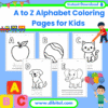 A to Z Alphabet Coloring Pages for Kids Main Mock