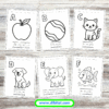 A to Z Alphabet Coloring Pages for Kids Mock 1