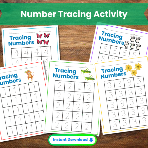 10-Page Number Tracing Activity – Fun for Kids Main Mock