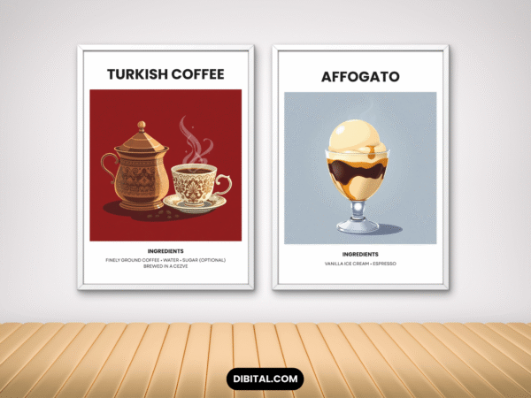 12 Coffee Wall Art Prints – Kitchen & Cafe Decor Arts Mock 2