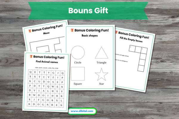 ABC Animal Coloring Book – Fun Educational for Kids MOck 1