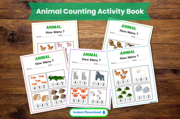 Animal Counting Activity Book – 10+ Printable Pages of Early Math Fun Main Mock