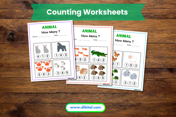 Animal Counting Activity Book – 10+ Printable Pages of Early Math Fun Mock 1