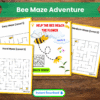 Bee Maze Adventure – Printable Maze Game for Kids Ages 5–8 Premium mock