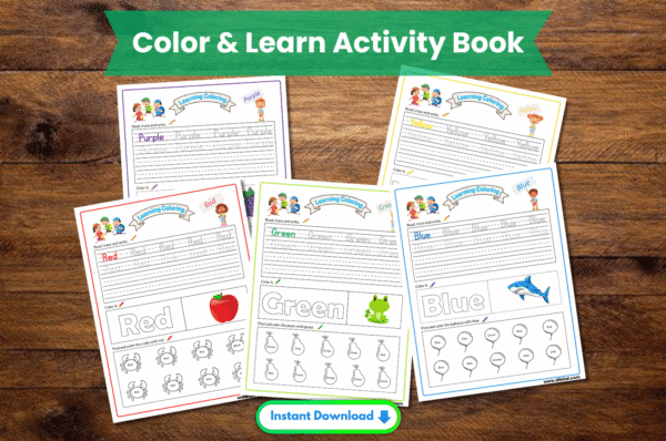 Color and Learn Activity Book – 50 Pages of Fun for Kids Main Mock