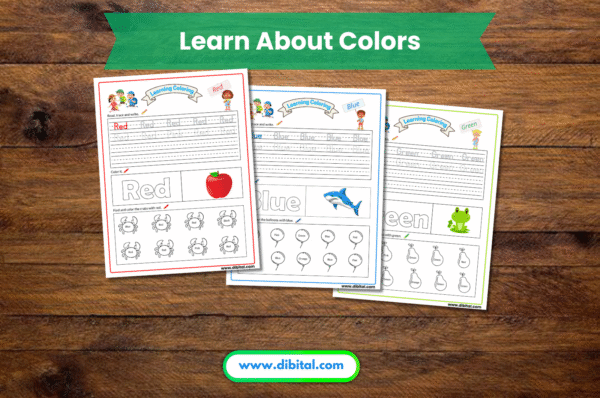 Color and Learn Activity Book – 50 Pages of Fun for Kids Mock 1