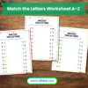 Match the Letters Worksheet A-Z Capital to Small 6 fun Printable Learning Pack Main Mock