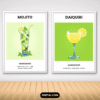 Set of 12 Cocktail Wall Art Prints Mock 4
