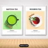 Tea Wall Art – 12 Printable Botanical Tea for Kitchen & Cafe Mock 1