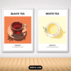 Tea Wall Art – 12 Printable Botanical Tea for Kitchen & Cafe Mock 3