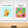 Tropical Food Wall Art Set – 12 Mock 3