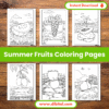 Summer Fruits Coloring Pages – 40 Printable Sheets of Juicy Fun Main Mock