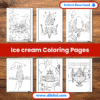 Summer Ice Cream Coloring Pages Mock 2