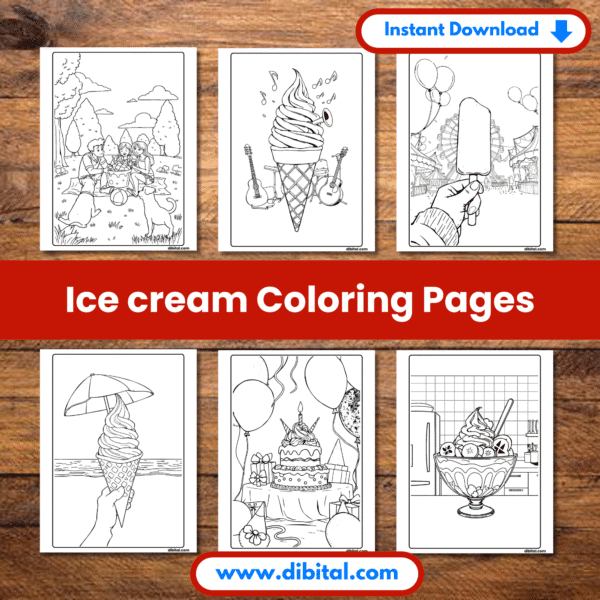 Summer Ice Cream Coloring Pages Mock 2
