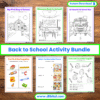 Back to School Activity Bundle – 30 Printable Pages for Preschool & Kindergarten Mock 1