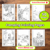 Camping Coloring Pages – 50 Printable Sheets Mock 2