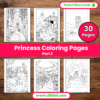 Princess Coloring Pages – 30 More Printable Designs for Kids (Part 2) mock 1