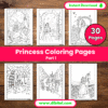 Princess Coloring Pages – 30 Printable Royal Designs for Kids (Part 1) Mock 1